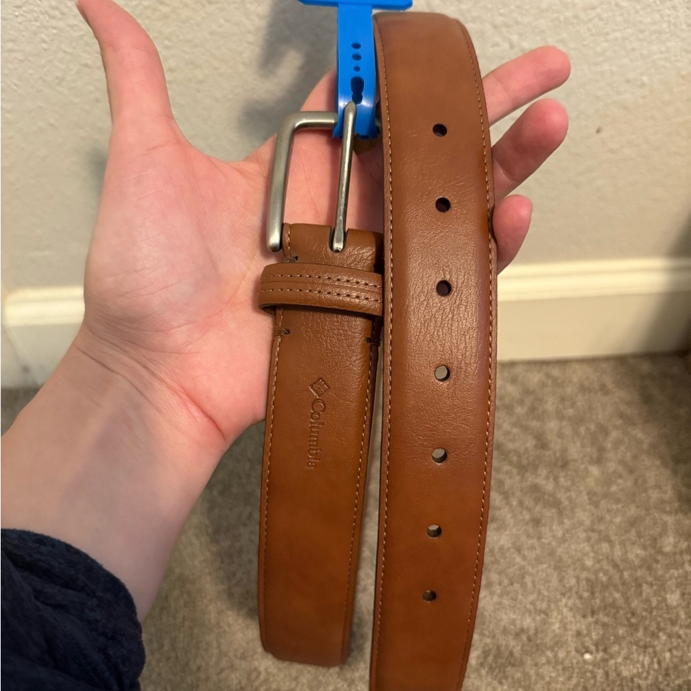 Columbia Brown Leather Men's Belt